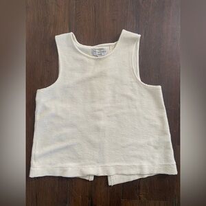 Madewell Cream Ribbed Knit Top